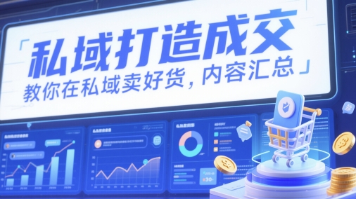 私域打造成交，教你在私域卖好货，内容汇总竹川轻创网-专注分享网络创业项目落地实操课程 – 全网首发_高质量创业项目输出竹川轻创网