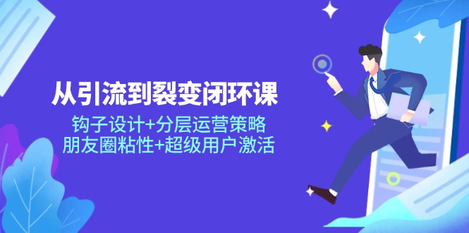 从引流到裂变闭环课：钩子设计+分层运营策略，朋友圈粘性+超级用户激活竹川轻创网-专注分享网络创业项目落地实操课程 – 全网首发_高质量创业项目输出竹川轻创网