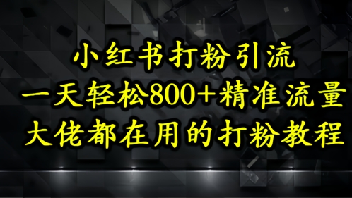 小红书打粉引流，一天轻松500+精准流量，大佬都在用的打粉教程竹川轻创网-专注分享网络创业项目落地实操课程 – 全网首发_高质量创业项目输出竹川轻创网
