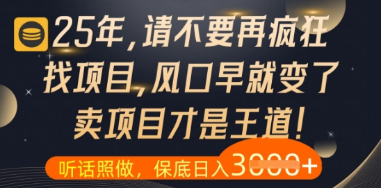 什么？25年你还在疯狂找项目做，醒醒吧，看完这些你全都懂了【揭秘】竹川轻创网-专注分享网络创业项目落地实操课程 – 全网首发_高质量创业项目输出竹川轻创网