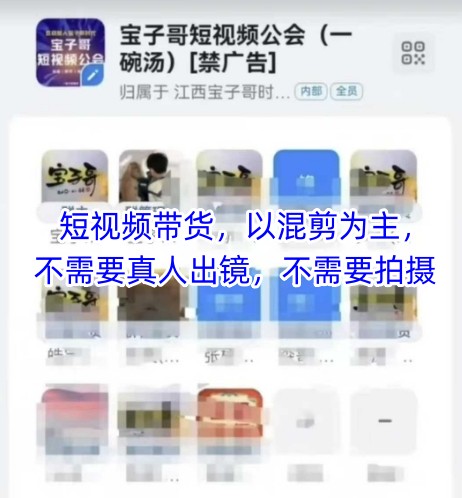 宝子哥头部团队短视频带货，以混剪为主，不需要真人出镜，不需要拍摄竹川轻创网-专注分享网络创业项目落地实操课程 – 全网首发_高质量创业项目输出竹川轻创网