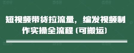 短视频带货拉流量，编发视频制作实操全流程(可搬运)竹川轻创网-专注分享网络创业项目落地实操课程 – 全网首发_高质量创业项目输出竹川轻创网