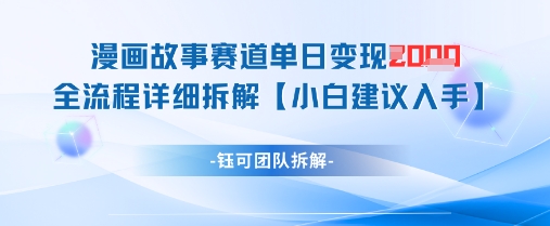 漫画故事赛道单日变现1k+全流程详细拆解竹川轻创网-专注分享网络创业项目落地实操课程 – 全网首发_高质量创业项目输出竹川轻创网