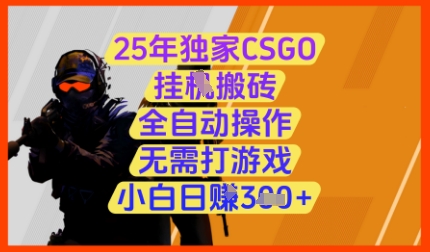 25年独家CSGO挂G搬砖，全自动操作，无需打游戏，小白日入3张+【揭秘】竹川轻创网-专注分享网络创业项目落地实操课程 – 全网首发_高质量创业项目输出竹川轻创网